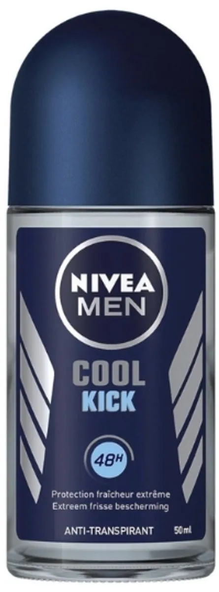 NIVEA Men Cool Kick Deodorant Roller 50ml - 10 Stuks