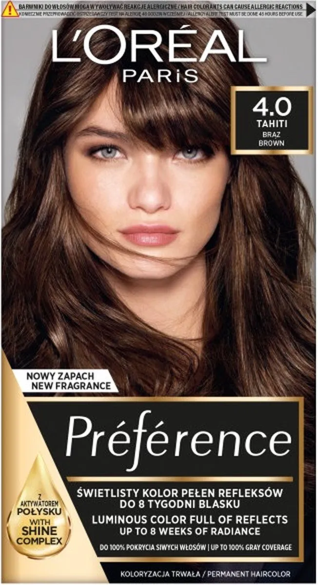 L'Oréal Paris Preference Hair Dye 4.0 Tahiti Bronze