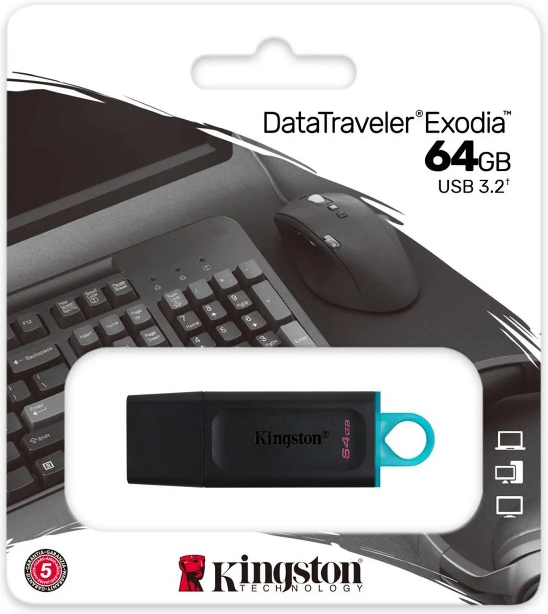 Kingston DataTraveler Exodia DTX/64GB USB Flash Drive 64GB
