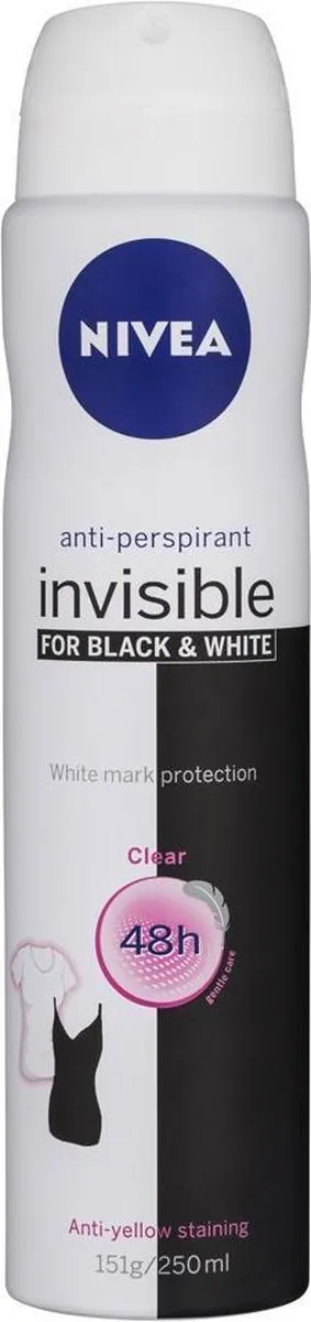 NIVEA Invisible Black & White Deo 150ml - 6 Stuks