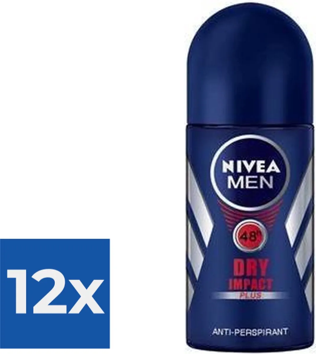 NIVEA Men Dry Impact Roll On Deo - 12x50ml