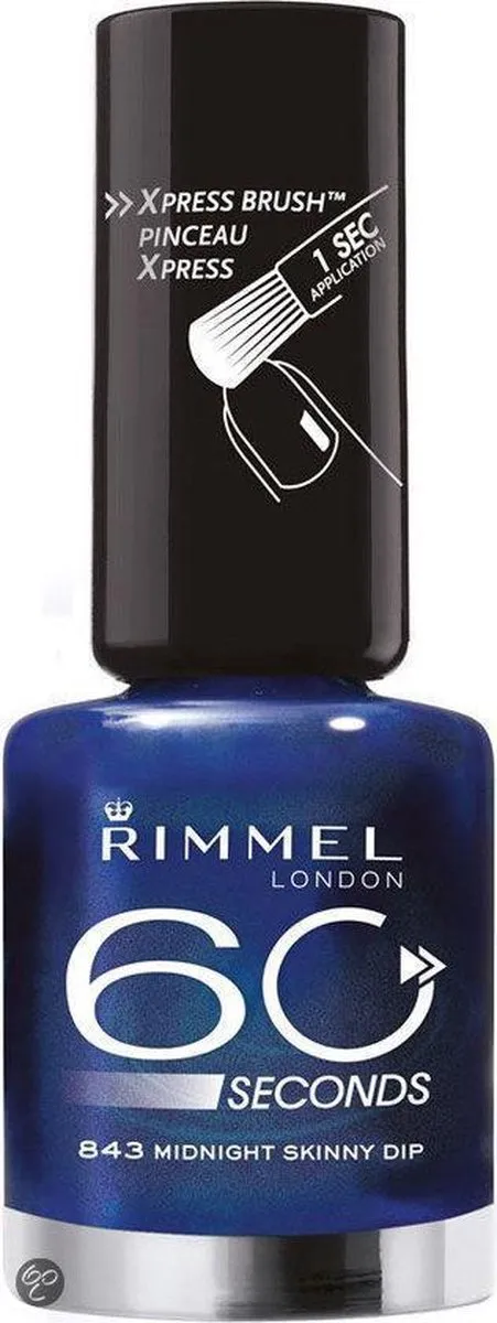 Rimmel London 60 Seconds Nailpolish Midnight Skinny Deep