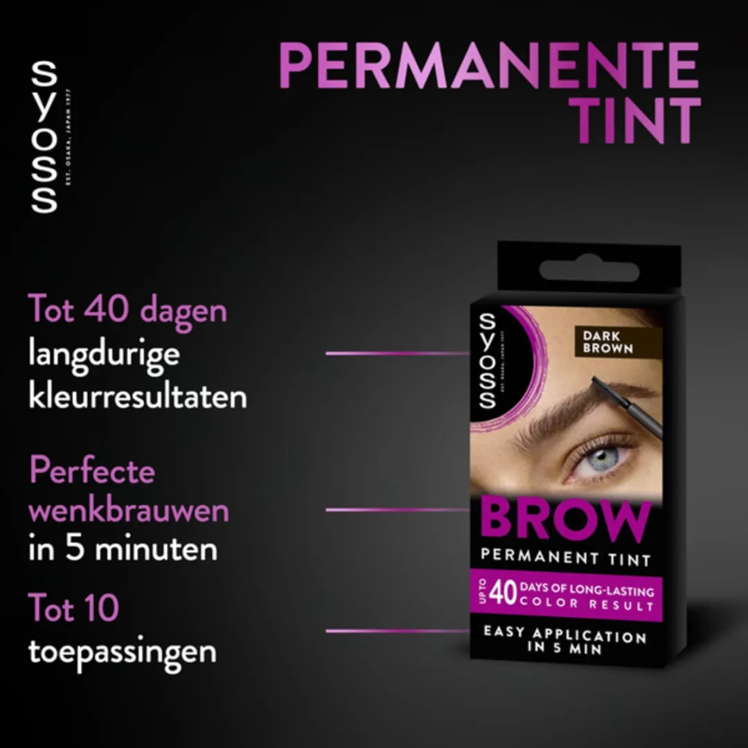 SYOSS Browtint Donkerbruin - 3 Stuks