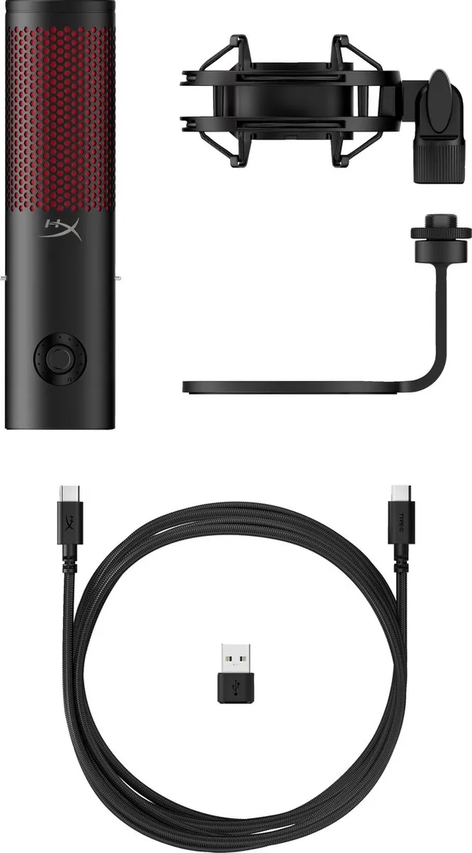 HyperX QuadCast 2 872V1AA USB Gaming Microfoon - 24-bit/96kHz - Zwart