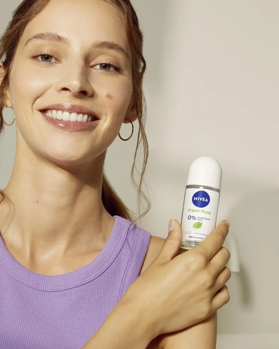 NIVEA Pure & Natural Jasmine Anti-Transpirant Roller - 6x50ml