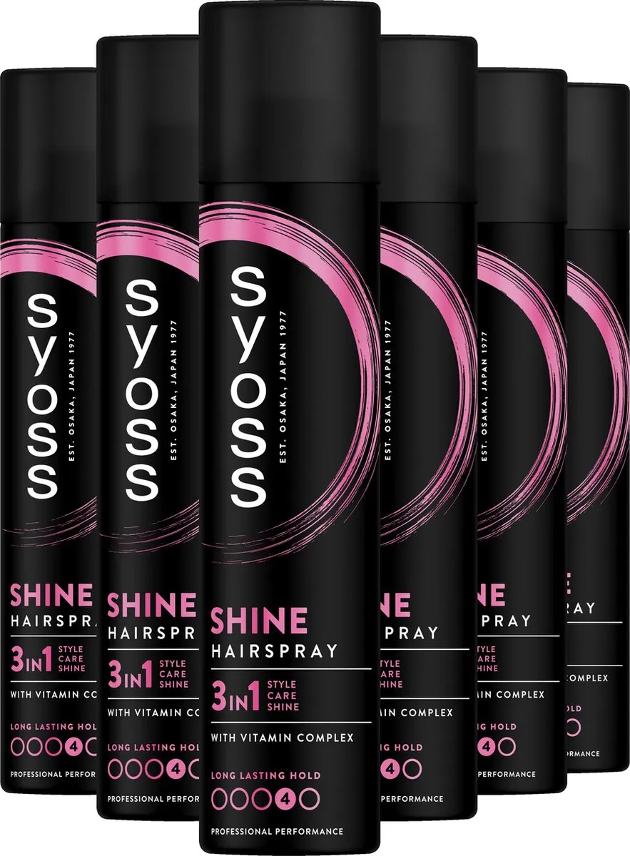 SYOSS Shine Haarspray - 6x300ml - Vochtbestendig