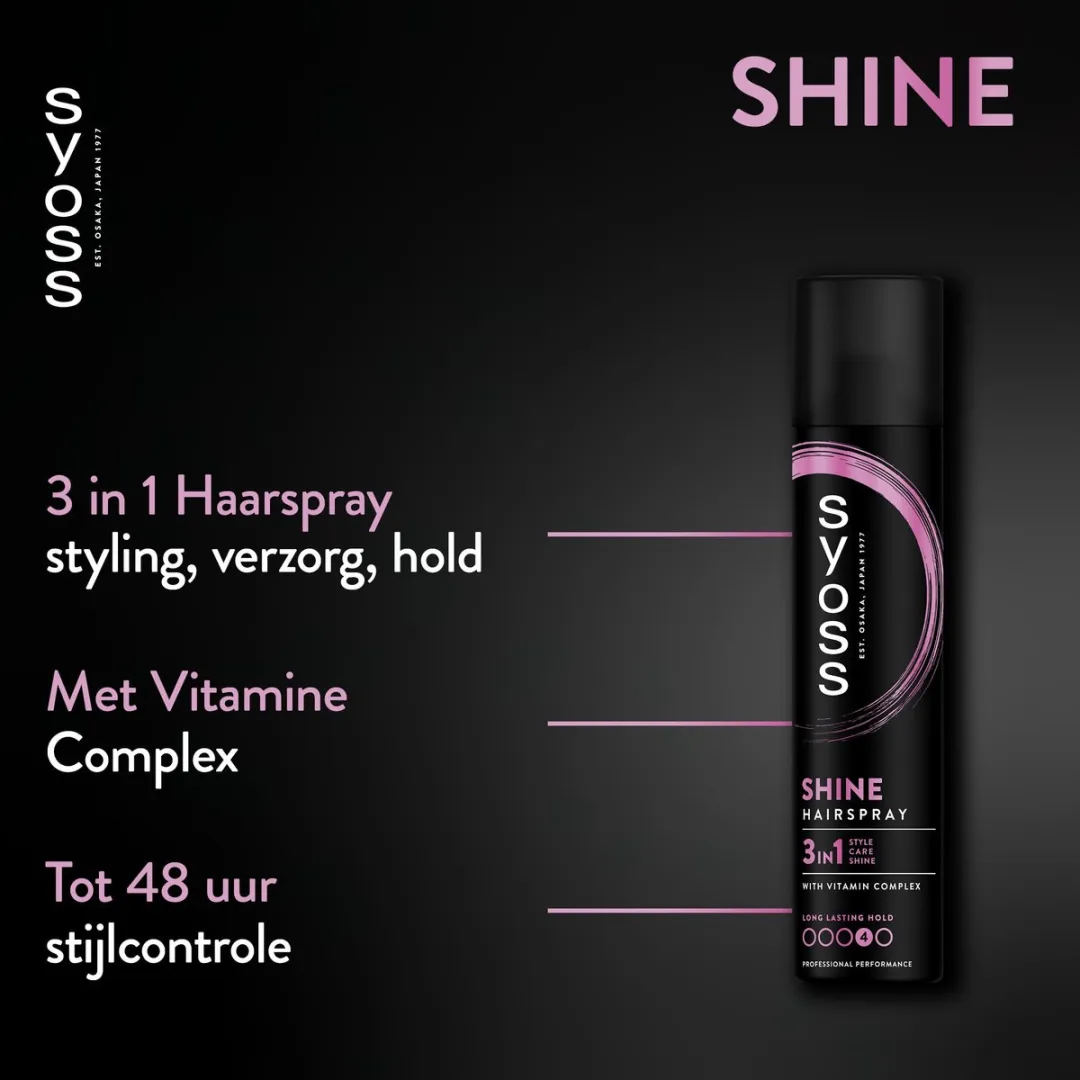 SYOSS Shine Haarspray - 6x300ml - Vochtbestendig