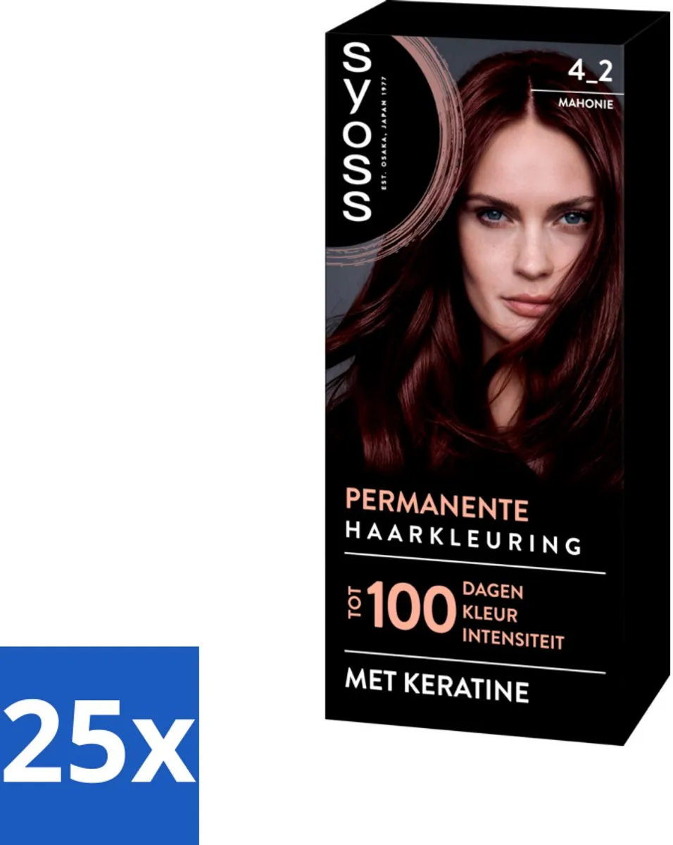 SYOSS Coloration 4-2 Mahonie Haarverf 25 Stuks