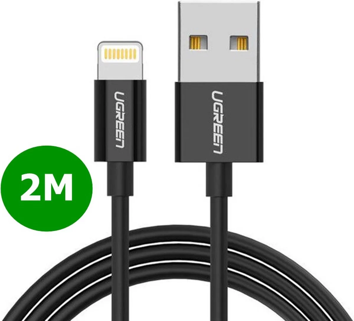 Ugreen MFI Lightning USB Sync & Oplaadkabel 2m