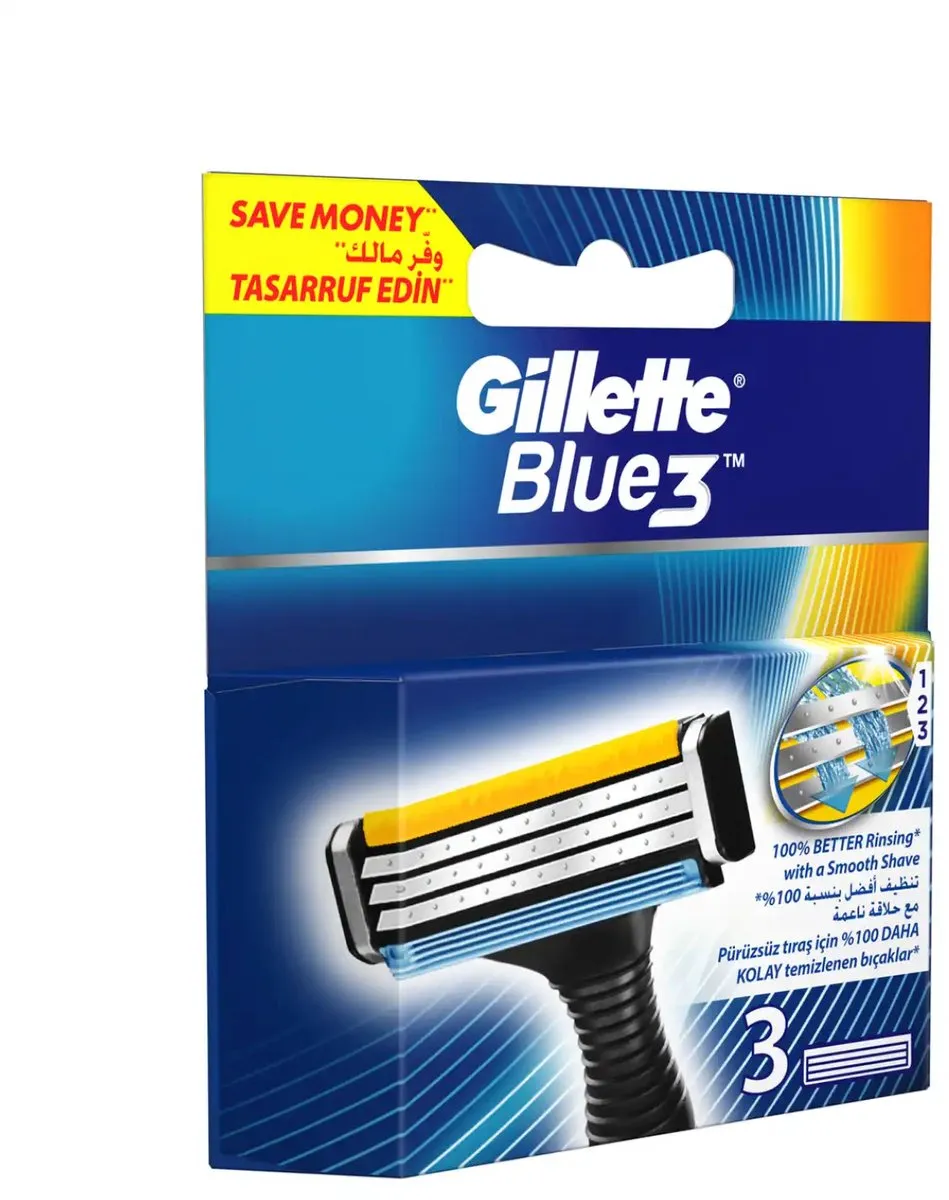 Gillette Blue3 Scheermesjes - 3 Stuks