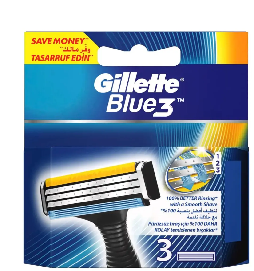 Gillette Blue3 Scheermesjes - 3 Stuks