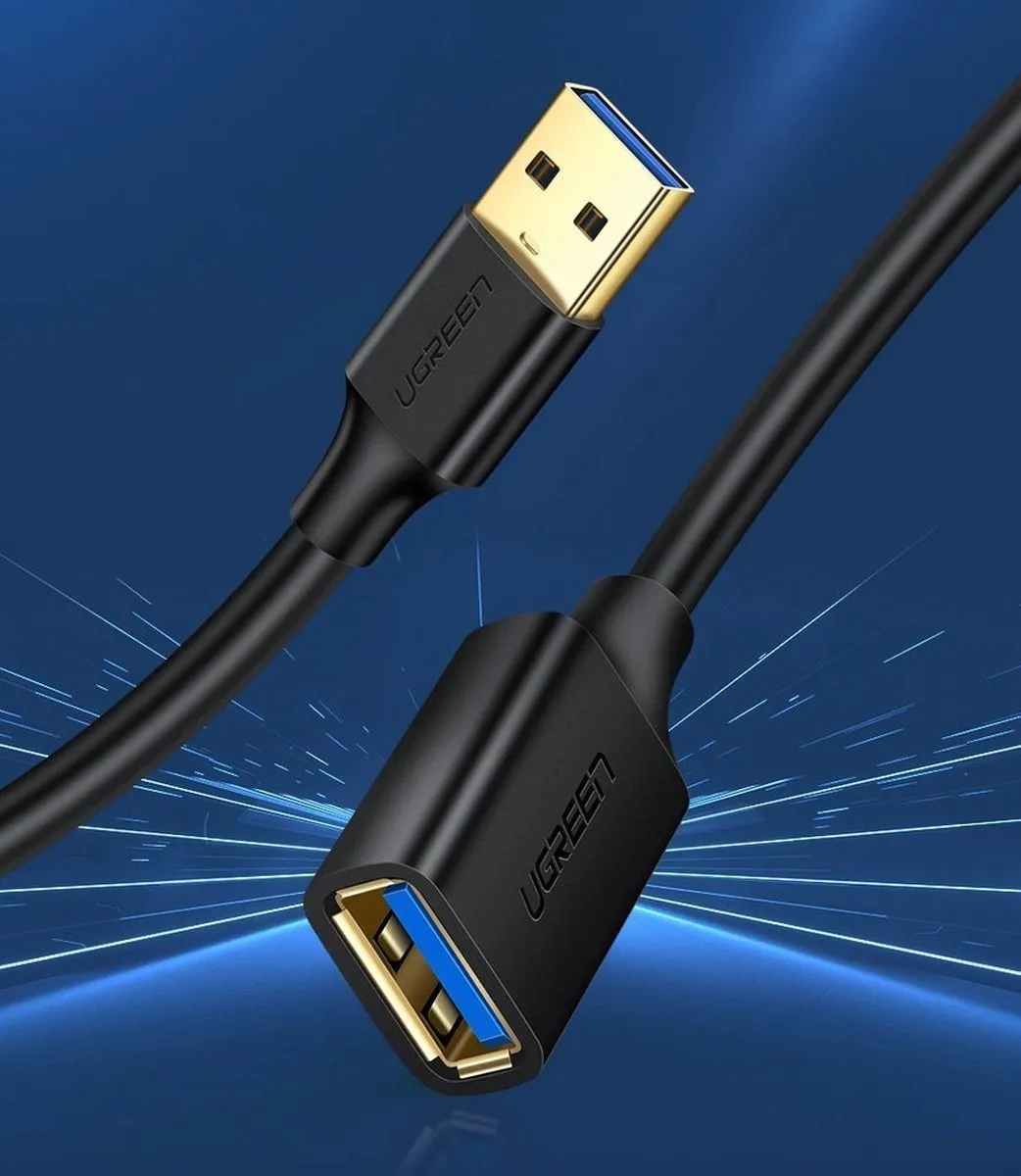 Ugreen USB Verlengkabel USB 3.0 2m - Zwart