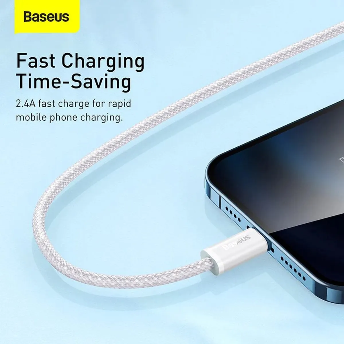 Baseus USB-Kabel Lightning 2.4A 1m - Transparant