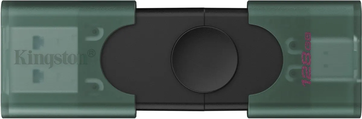 Kingston DataTraveler DuoG2 DTDEG2/128GB - 128GB USB-A/USB-C - Zwart/ Groen