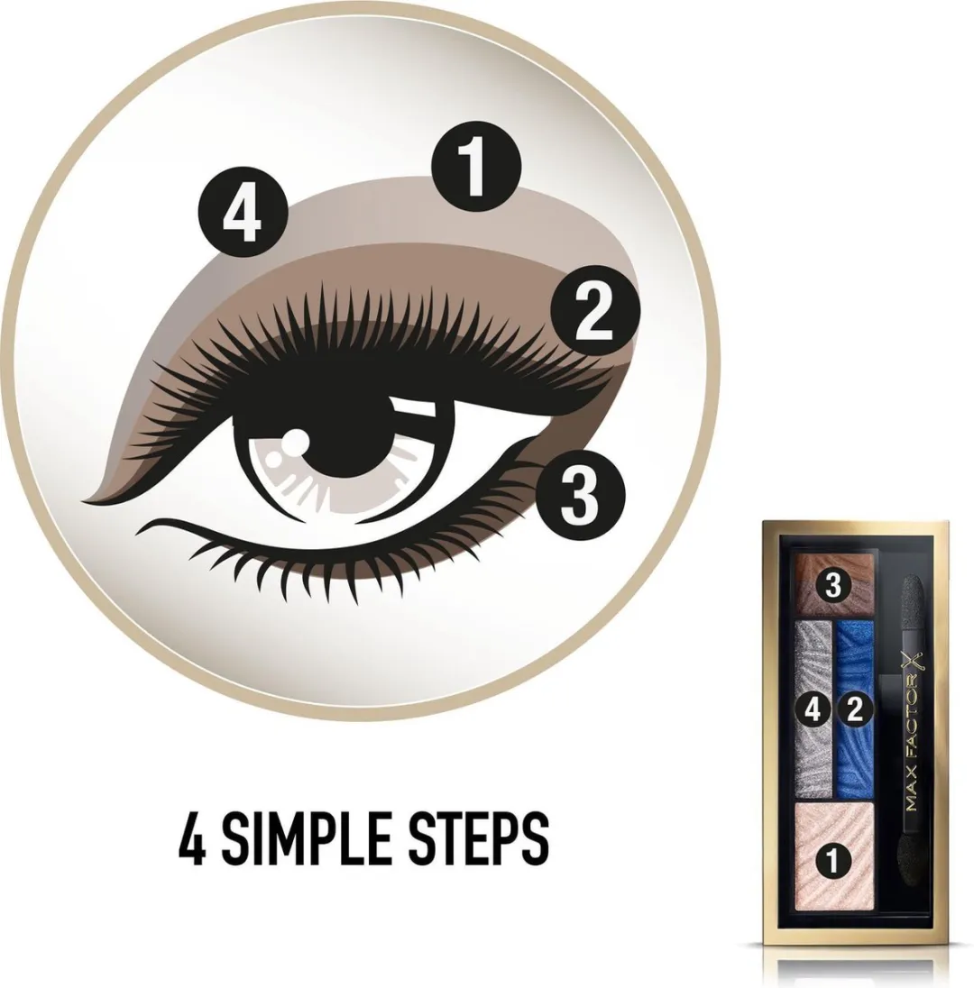 Max Factor Smokey Eye Drama Kit Oogschaduw 006 Azzure Allure - 4 Kleuren
