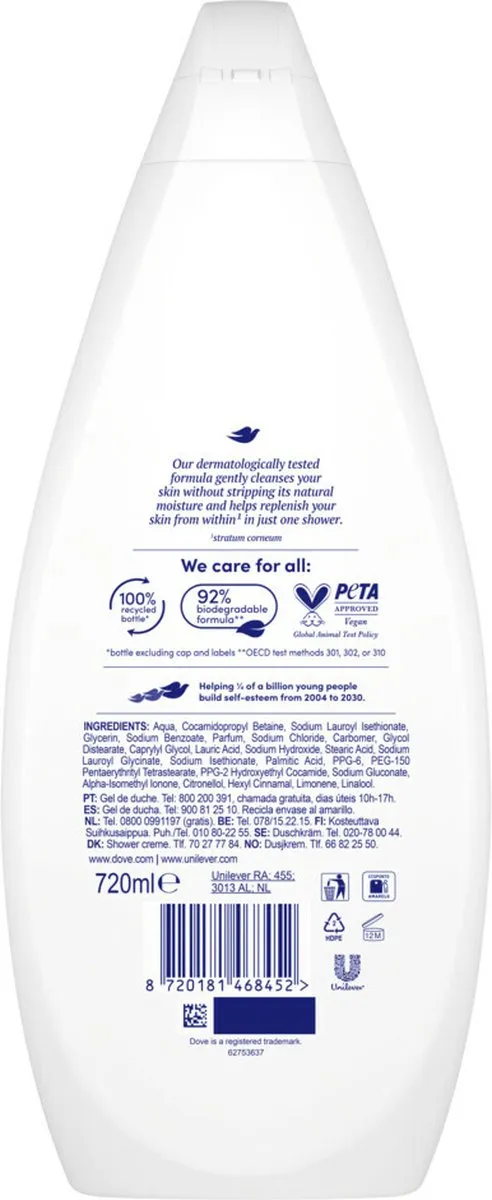 Dove Silky Velvet Douchecrème 720ml