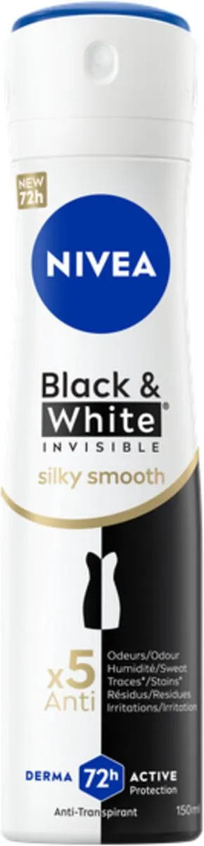 NIVEA Black & White Invisible Deodorant Spray 150ml - afbeelding 6 van 6