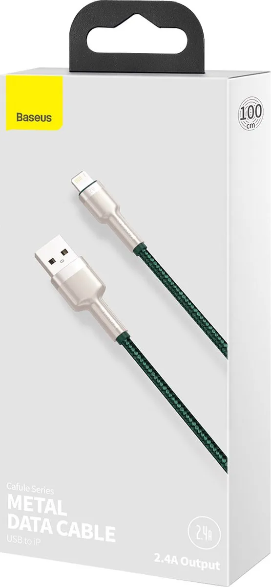 Baseus Cafule USB naar Lightning-kabel 2,4A 1m - Transparent