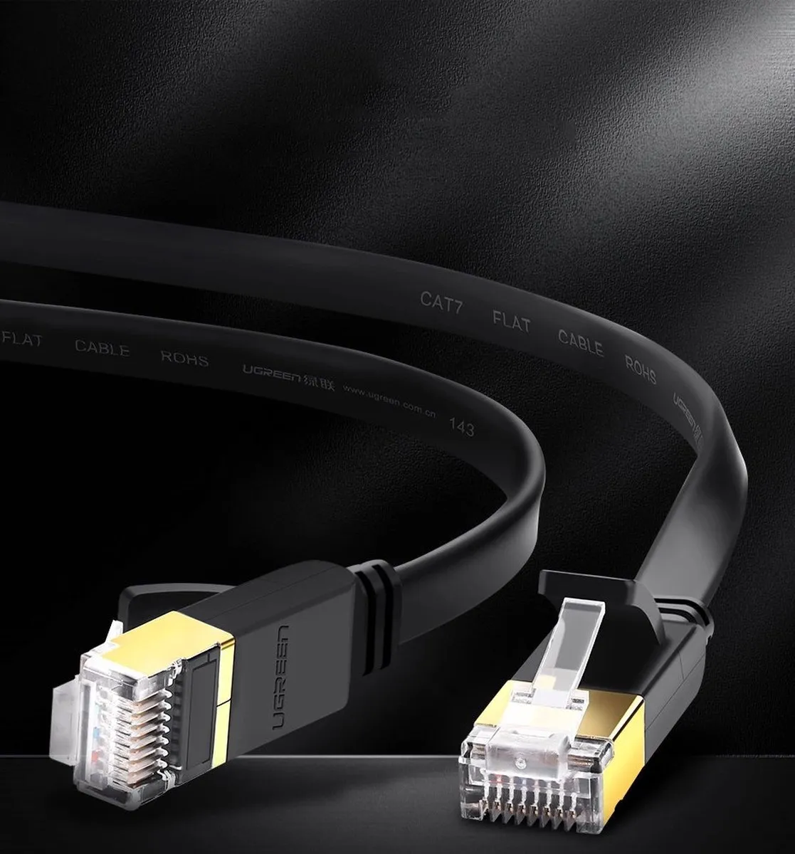 Ugreen Cat 7 Ethernet Patchkabel 10Gbps 10m - Zwart