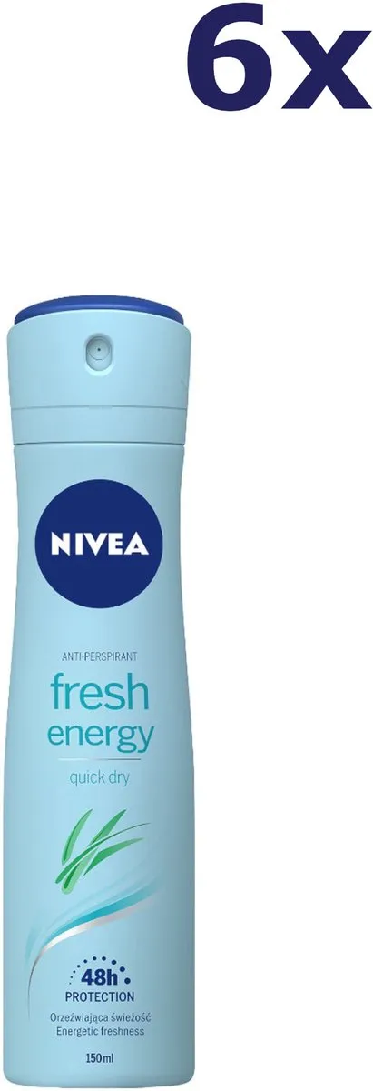 NIVEA Deospray Fresh Energy 150ml - 6 Stuks