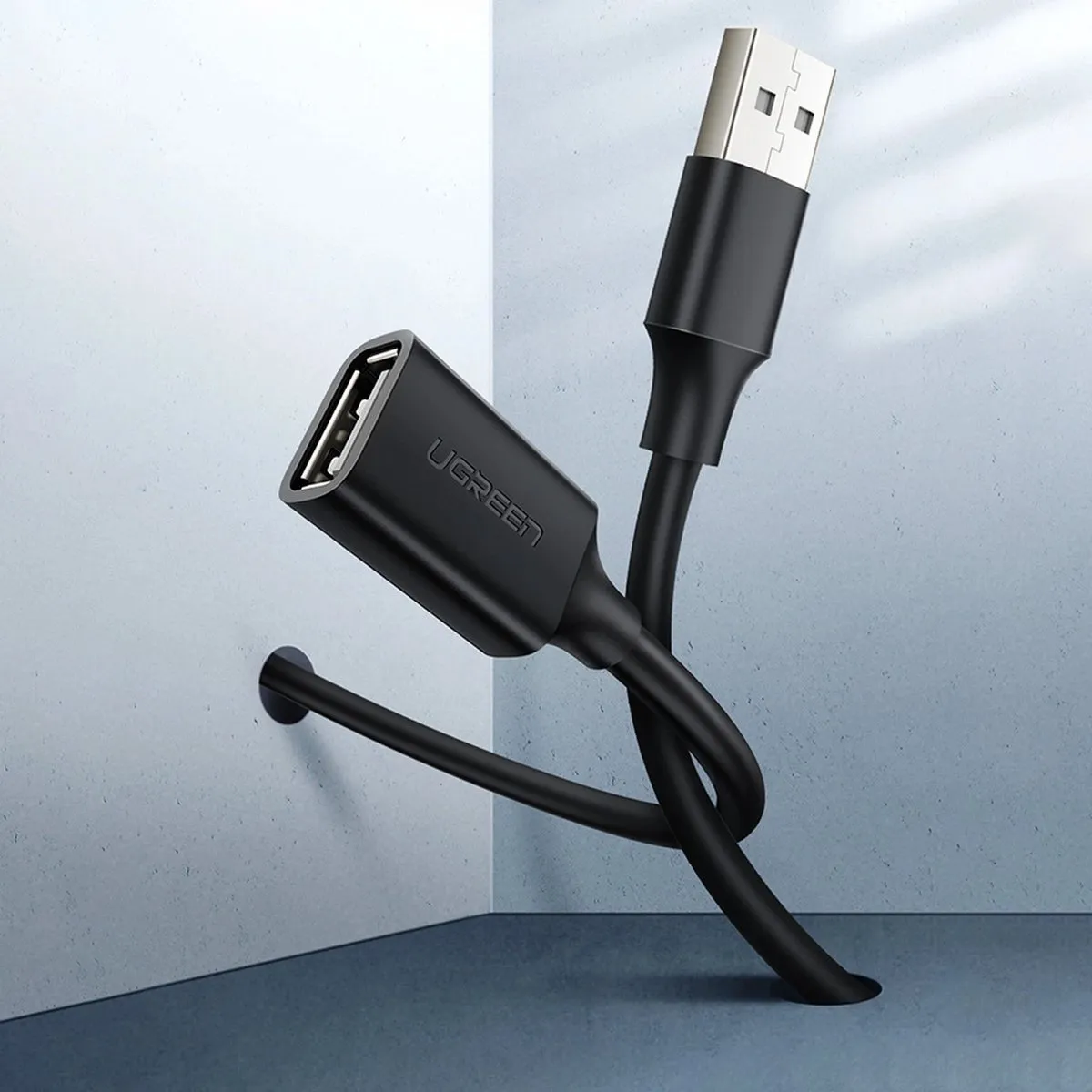 Ugreen USB Verlengkabel 2.0 480Mb/s 1,5m - Zwart