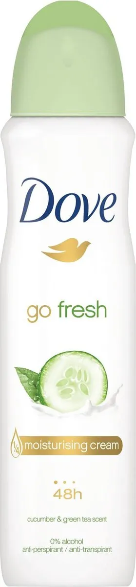 Dove Go Fresh Anti-transpirant Spray Komkommer - 6x150ml - afbeelding 6 van 6