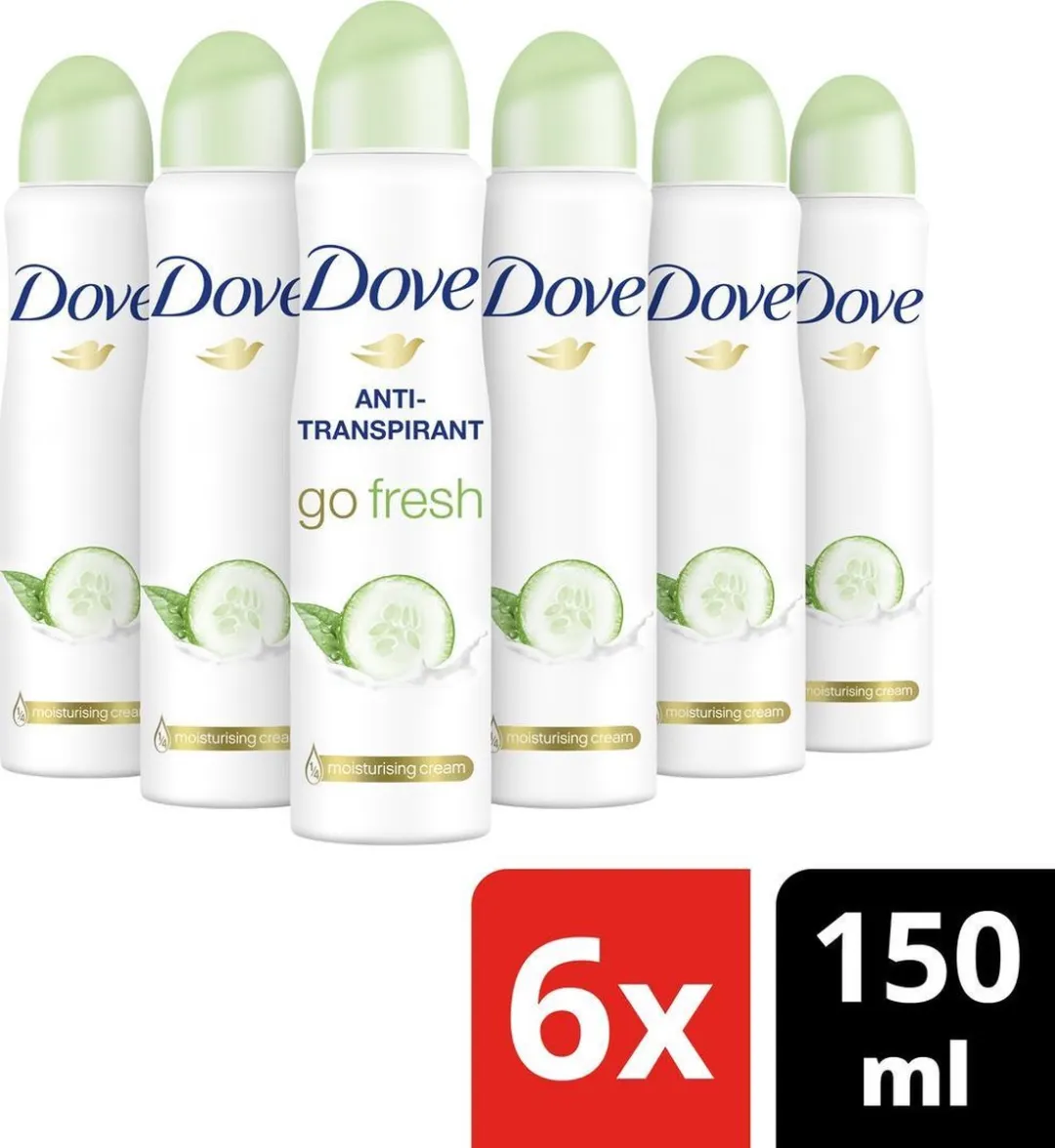 Dove Go Fresh Anti-transpirant Spray Komkommer - 6x150ml