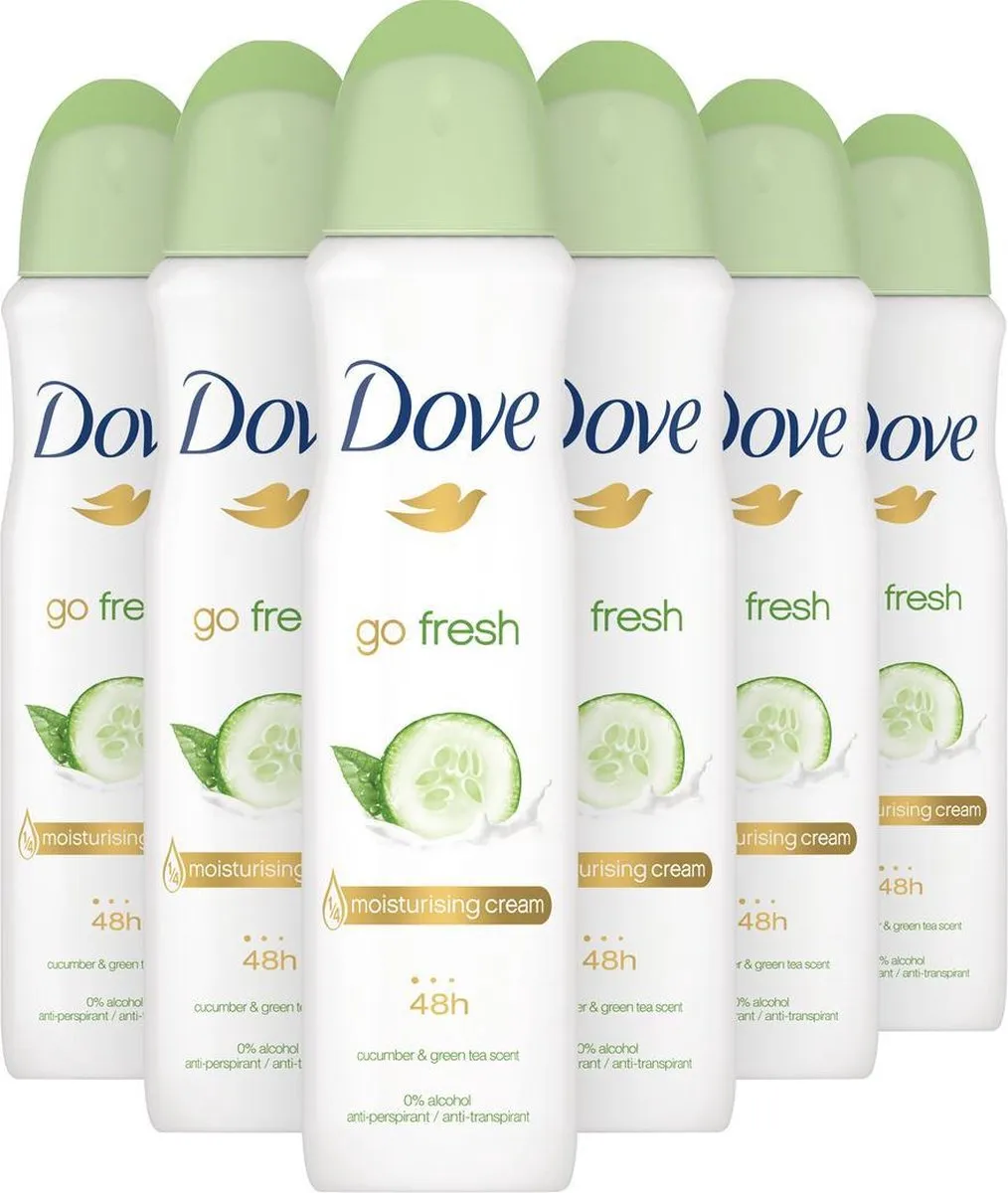 Dove Go Fresh Anti-transpirant Spray Komkommer - 6x150ml