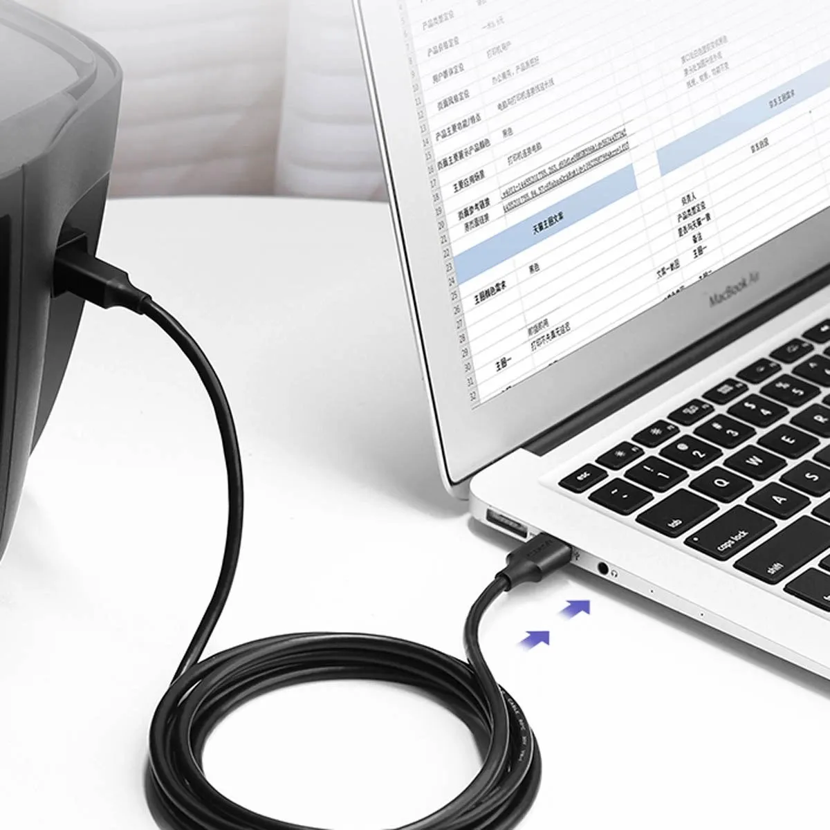 Ugreen USB Printerkabel A-B 480Mb/s 5m - US135