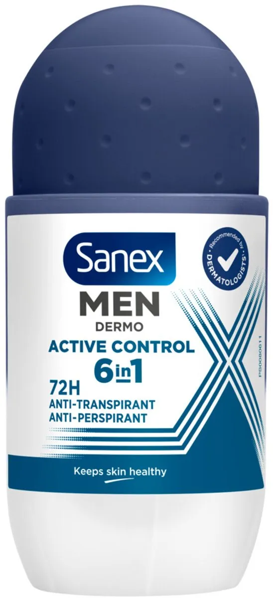 Sanex Men Active Control Deodorant Roller 53ml - 3 Stuks