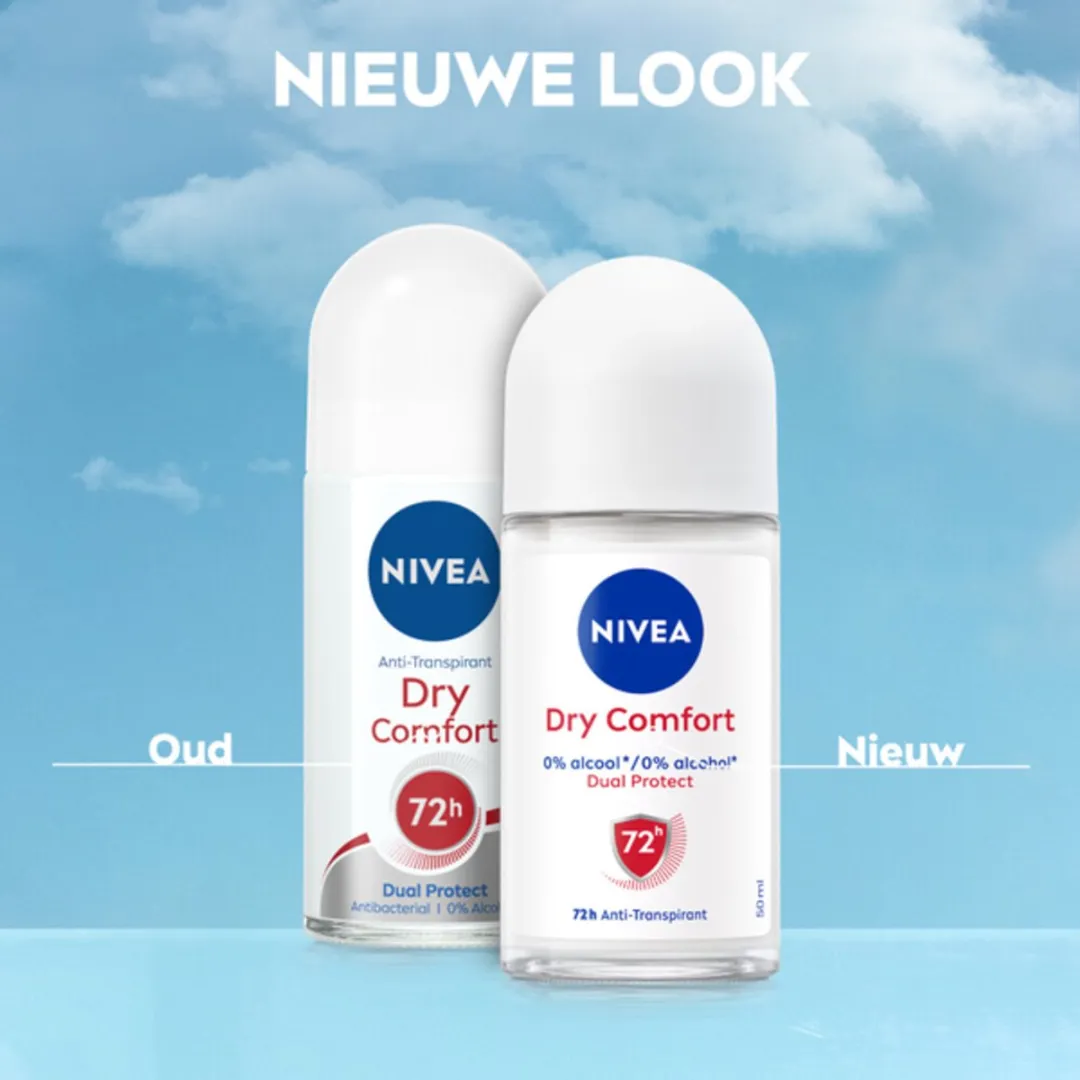 NIVEA Dry Comfort Deo Roller - 3x50ml