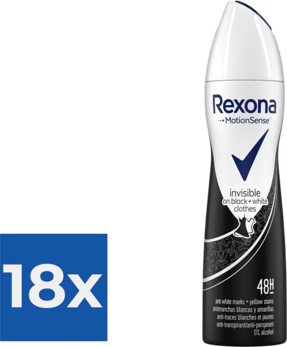 Rexona Invisible Spray Deodorant 150ml - 18 Stuks
