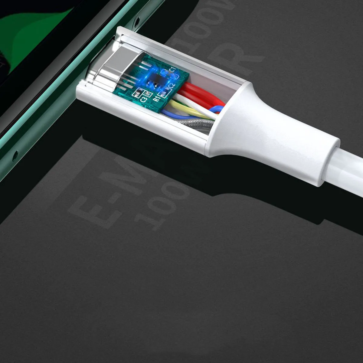 Ugreen US300 USB-C Kabel 100W 2m - Wit