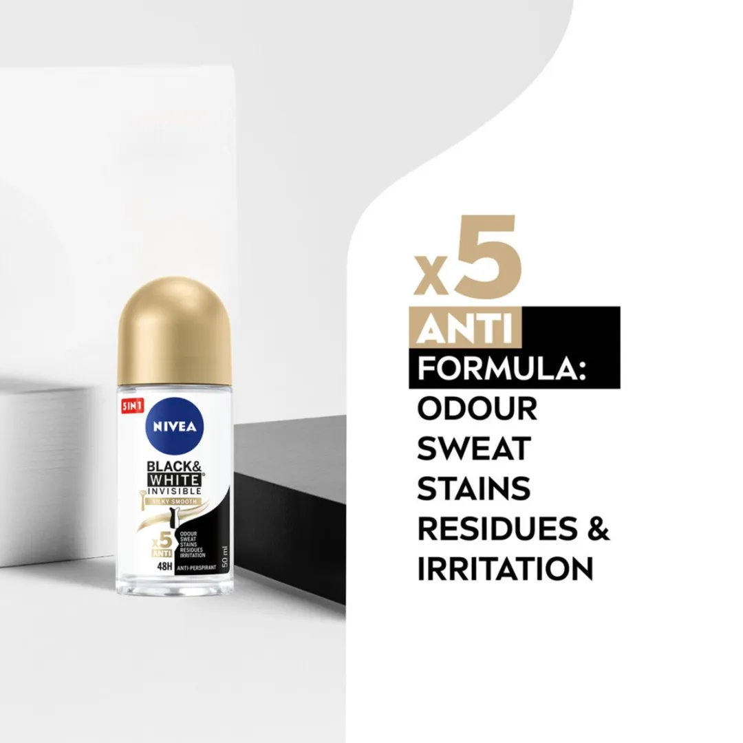 NIVEA Black & White Silky Roll-on 50ml