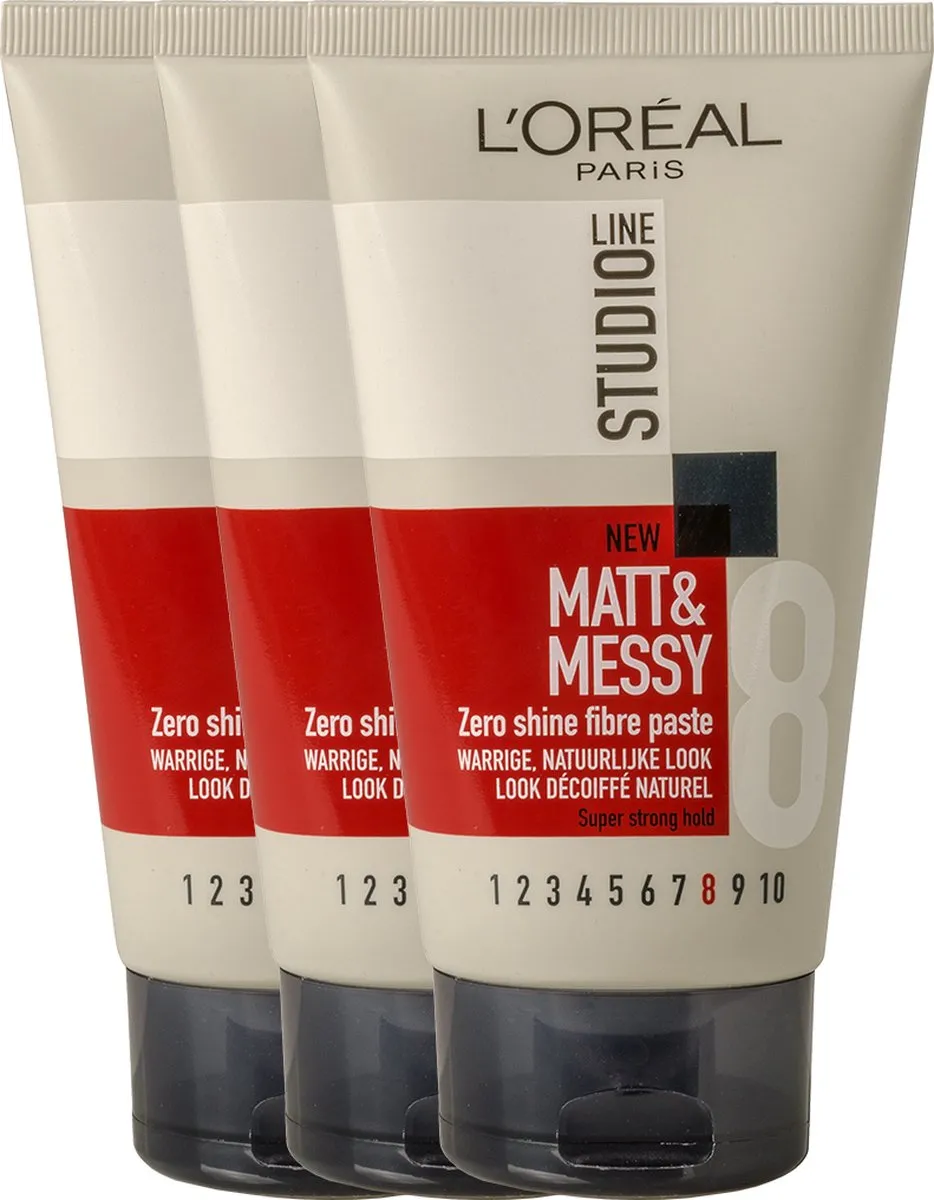 L'Oréal Paris Studio Line Matt & Messy Paste - 3x150ml
