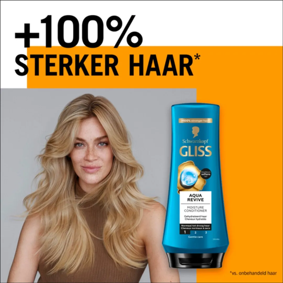 Schwarzkopf Gliss Kur Conditioner Aqua Revive 400ml - 2 Stuks
