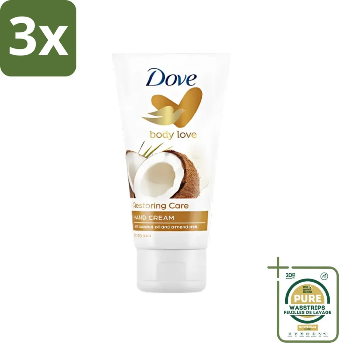 Dove Handcrème Body Love Restoring Care Kokos & Amandel 225ml