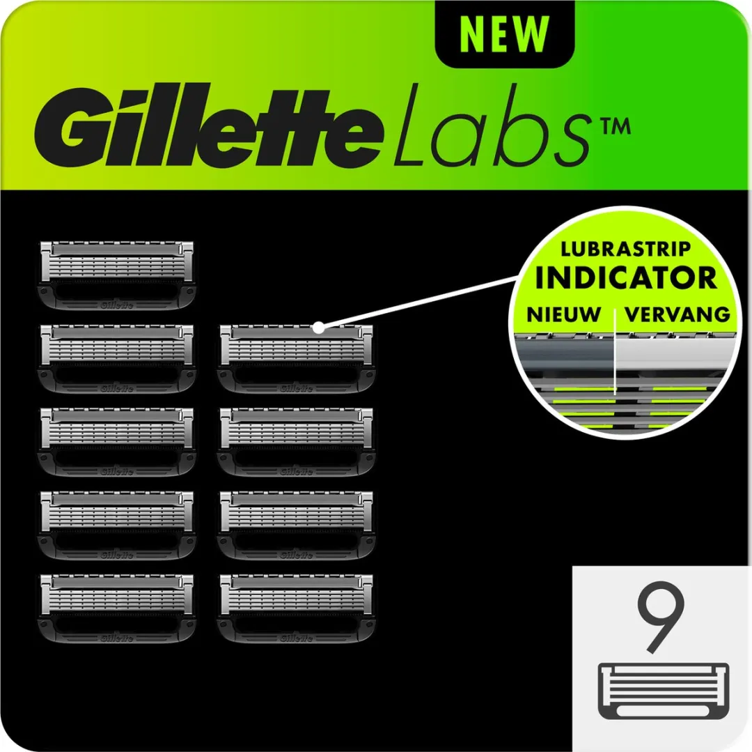 Gillette Labs 9 Scheermesjes - 6 Bladen - Zwart - afbeelding 6 van 6