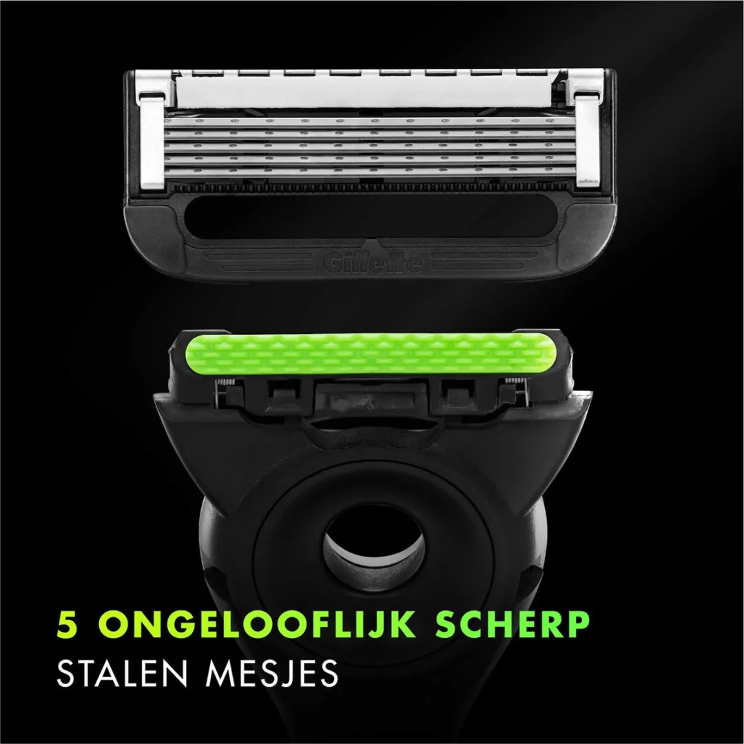 Gillette Labs 9 Scheermesjes - 6 Bladen - Zwart