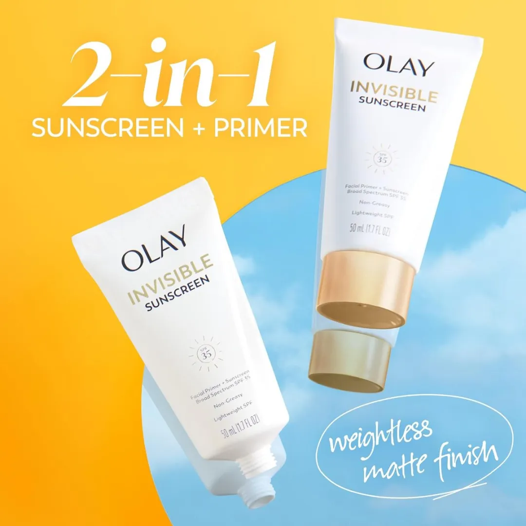 Olay Invisible Sunscreen SPF 35 Gezicht 50ml - Parfumvrij
