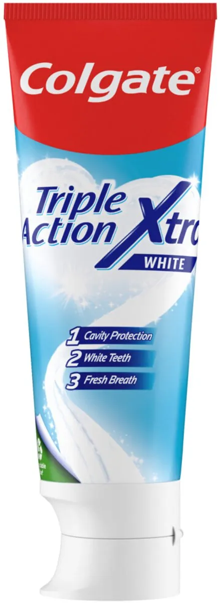 Colgate Triple Action Xtra White Tandpasta 150ml (2x75ml)