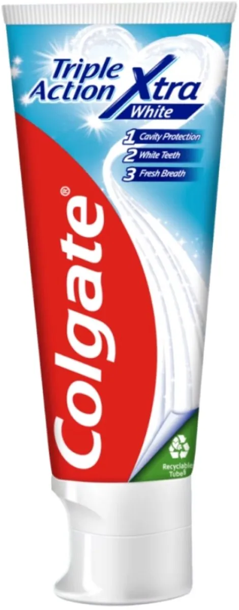 Colgate Triple Action Xtra White Tandpasta 150ml (2x75ml)