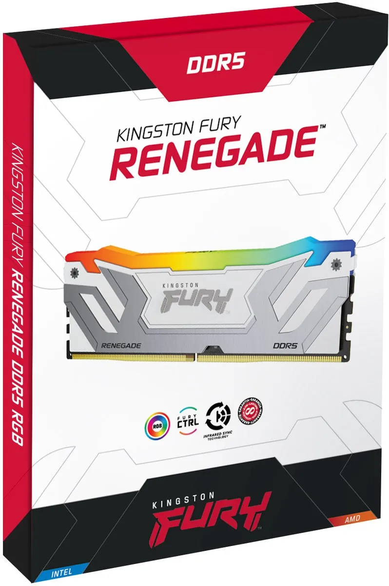 Kingston FURY Renegade RGB DDR5 24GB 8800MT/s - Witte CUDIMM