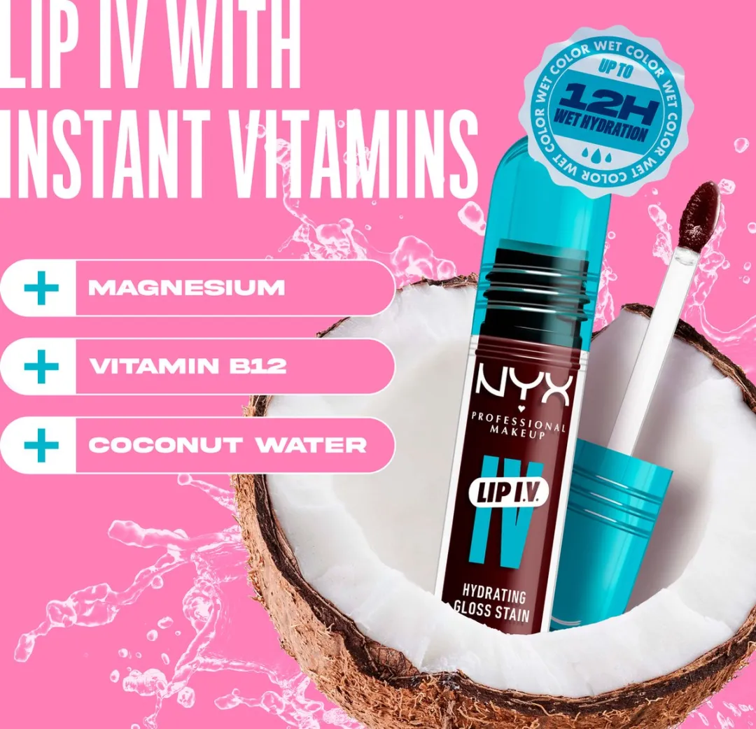 NYX Professional Makeup Lip IV 15 Water 'Bout Wine Hydraterende Lipgloss 5ml