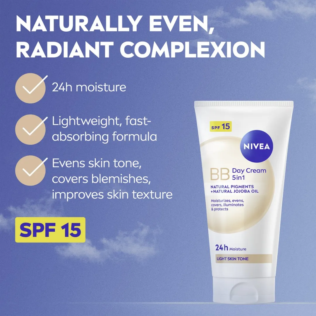 NIVEA Essentials 5in1 BB Dagcrème Licht SPF 15 - 150ml