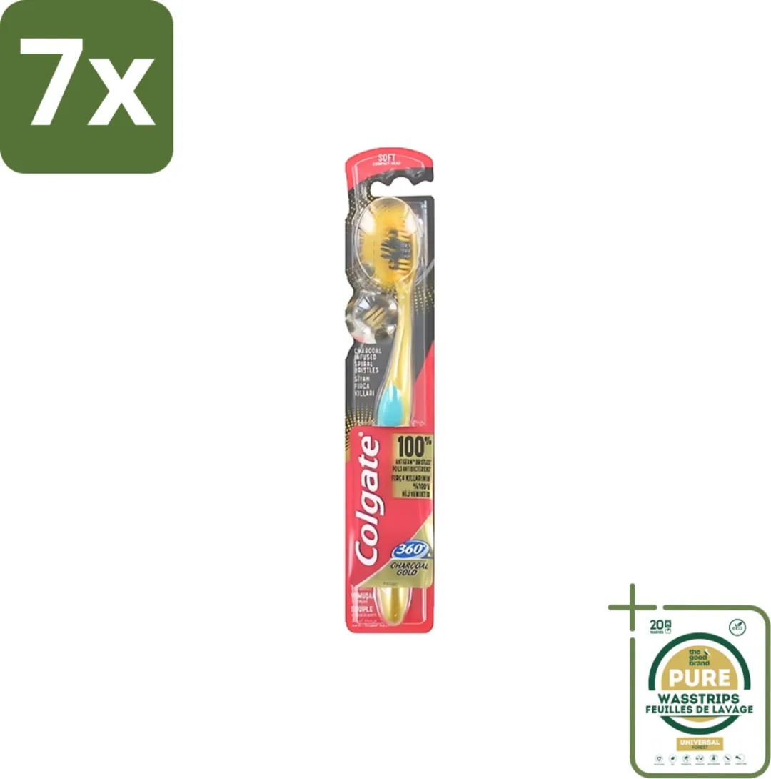 Colgate 360 Charcoal Gold Soft Tandenborstels