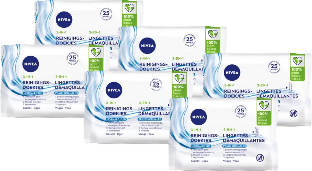 NIVEA 3-in-1 Verfrissende Reinigingsdoekjes