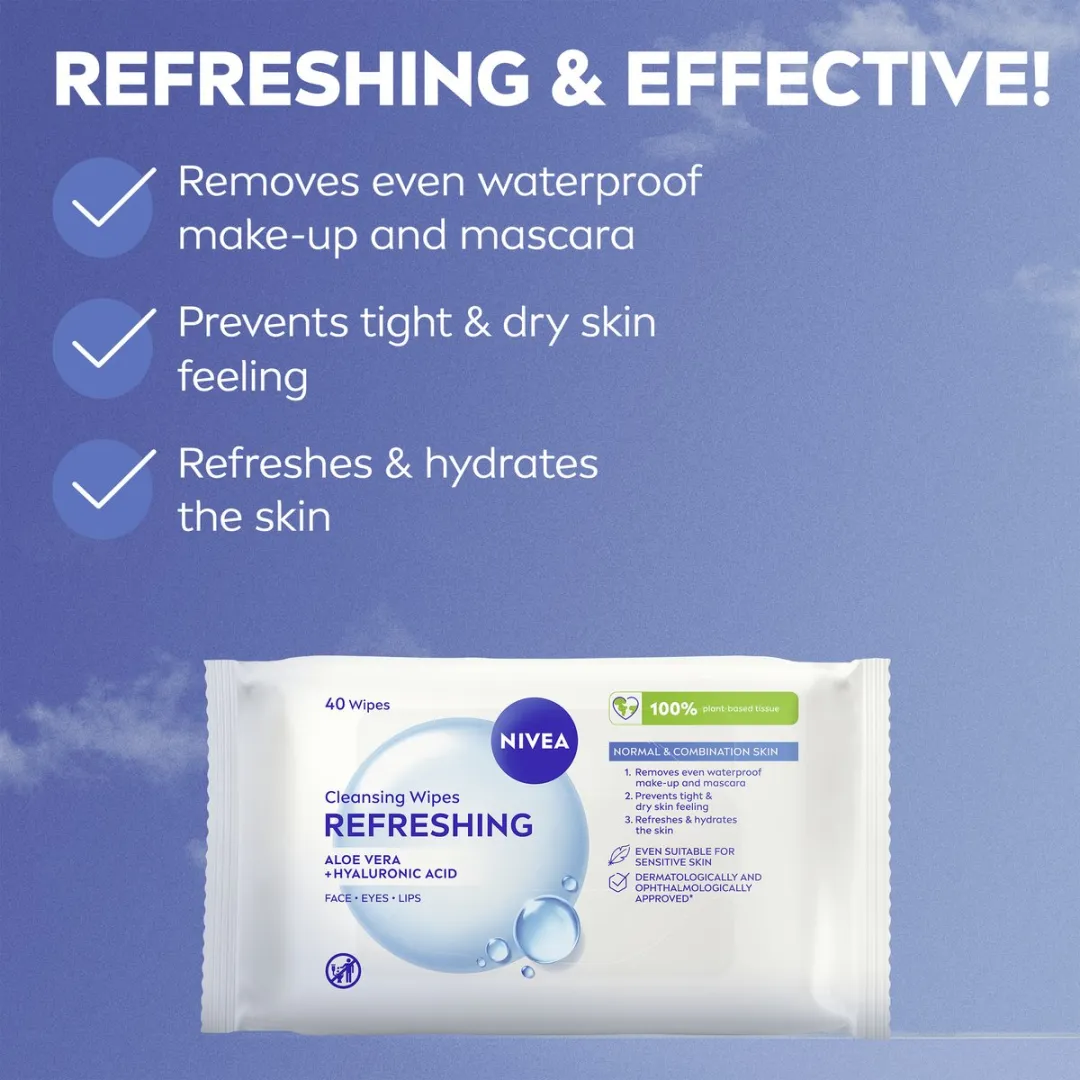 NIVEA 3-in-1 Verfrissende Reinigingsdoekjes - 150 Stuks - afbeelding 6 van 6