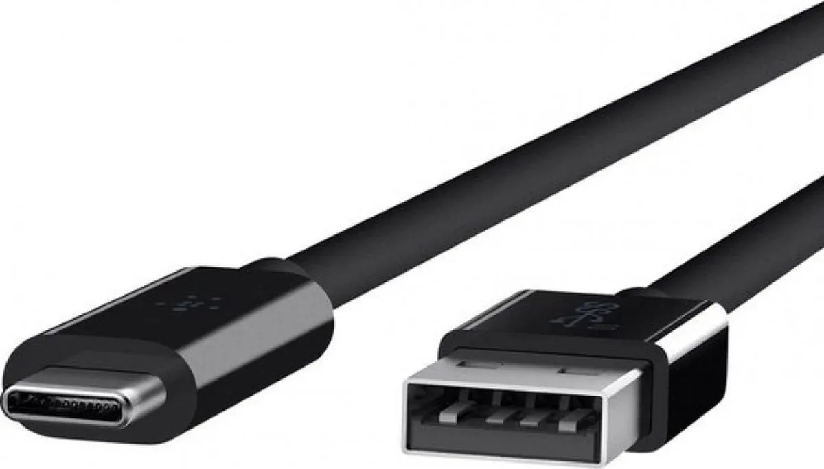 Belkin USB Type-C 3.1 naar USB-A 3.1 Kabel 0.9m - Zwart - afbeelding 6 van 6