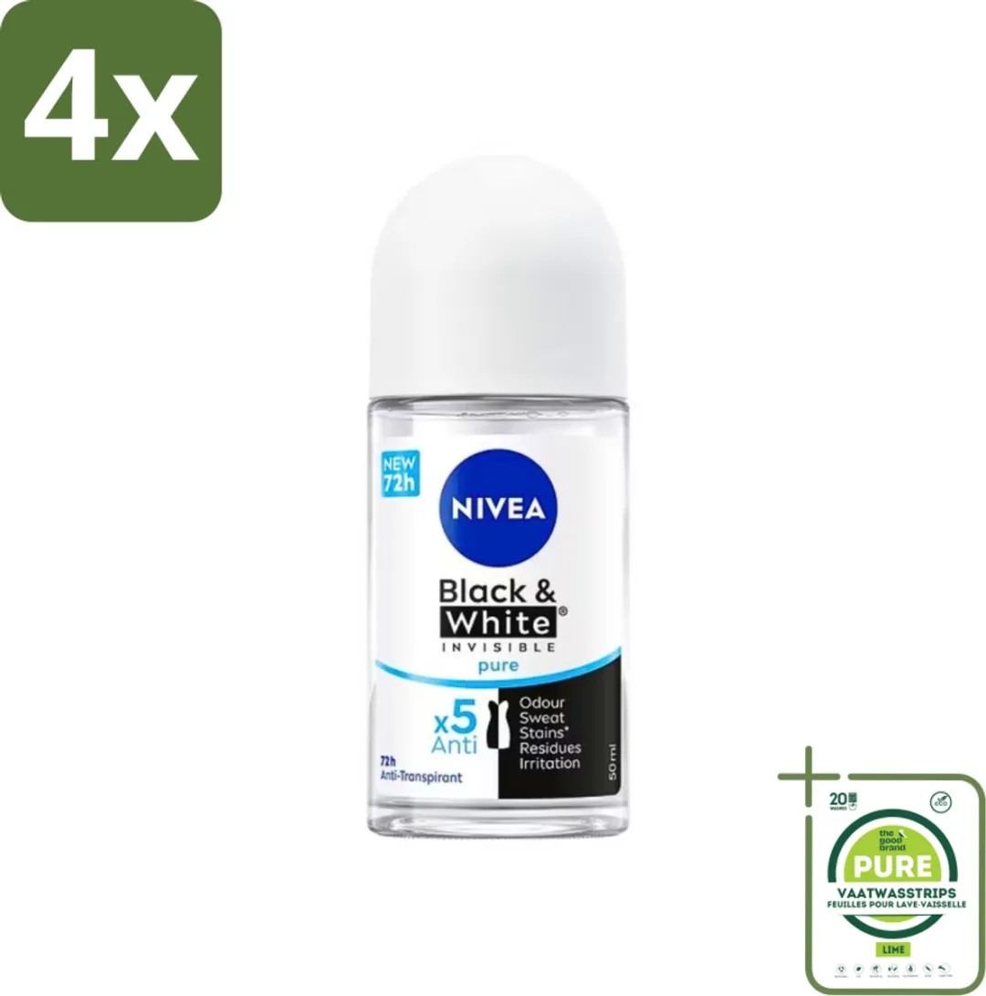 NIVEA Deodorant Roller Onzichtbaar Puur 50ml